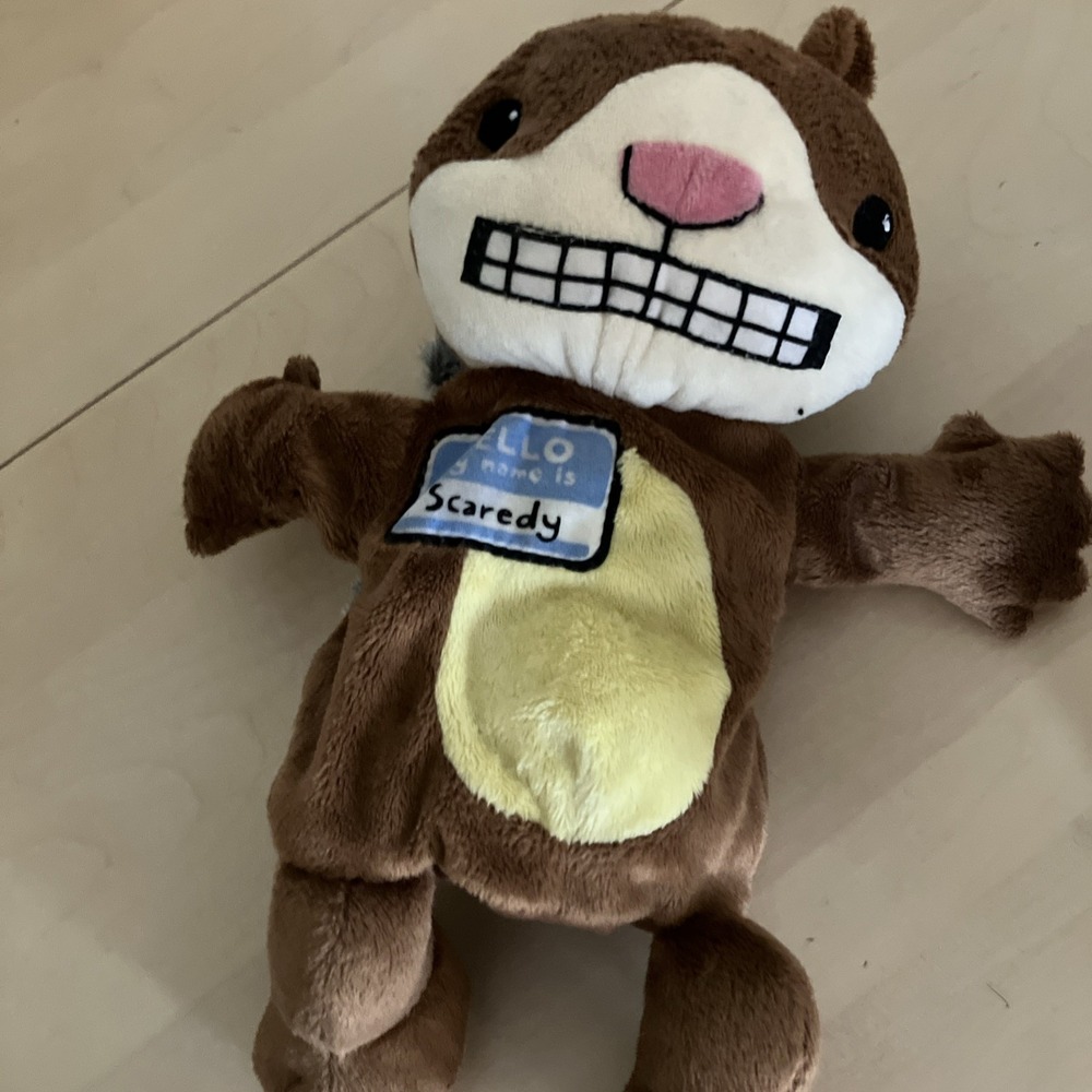 Squirrel Plush Stuffed Animal Brown Gray Tail with Saredy Name Tag
